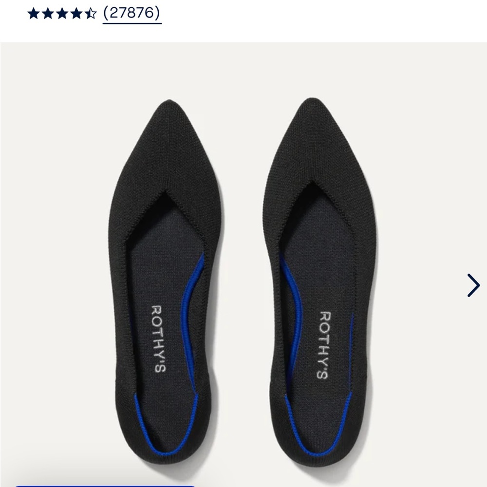 ❗️sold❗️XerKng Rothy’s Knit Pointed toe flat, 7